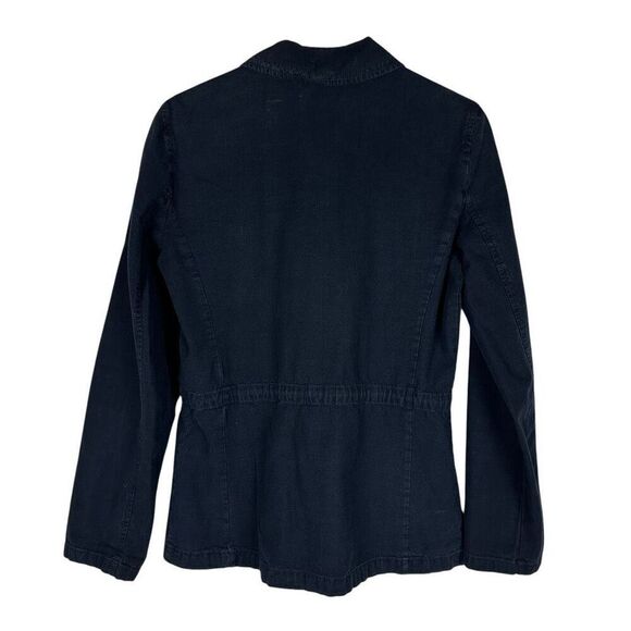 Loft Navy Blue Unlined Utility Jacket Medium - Picture 2 of 4